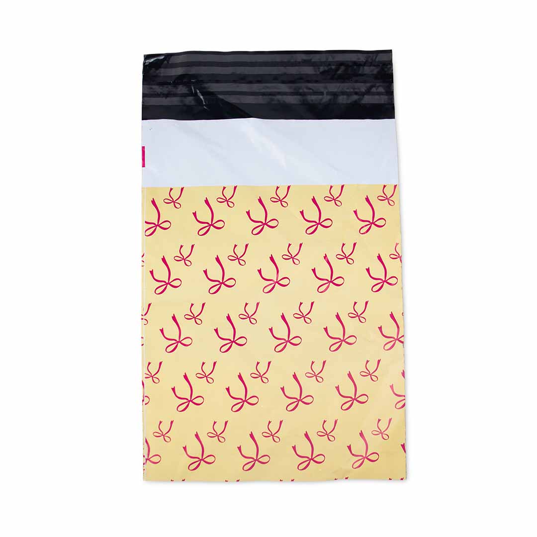 100x verzendzakken Bows Yellow Small