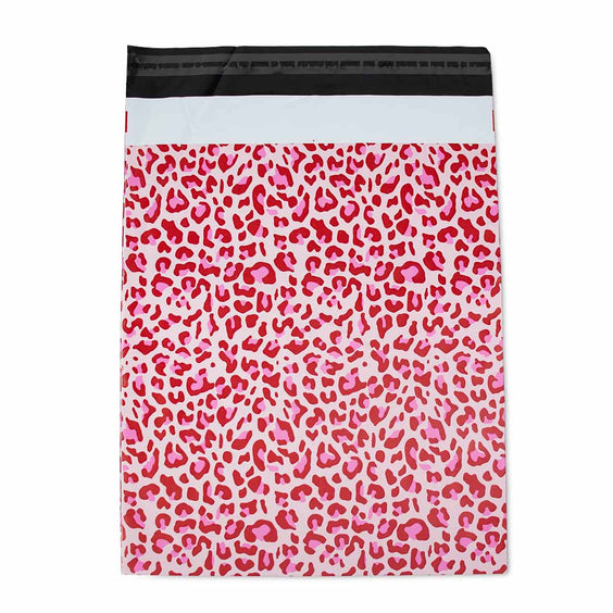 100x verzendzakken Leopard Pink Medium