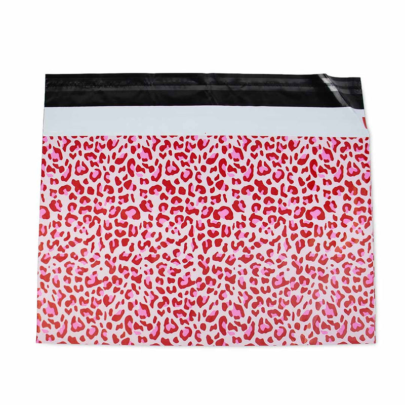 100x verzendzakken Leopard Pink Large