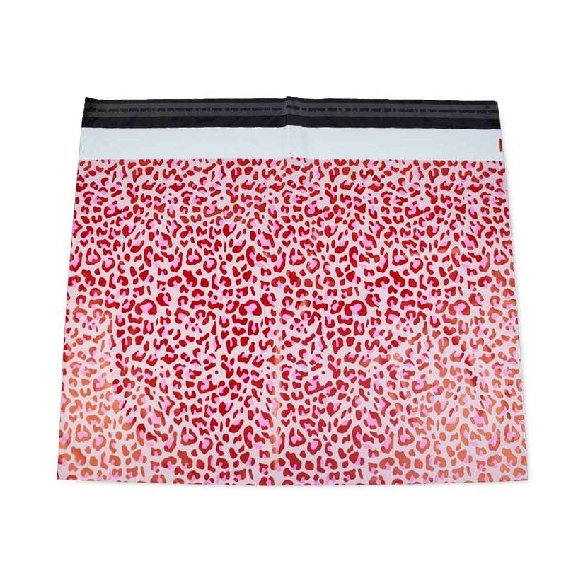 100x verzendzakken Leopard Pink XL