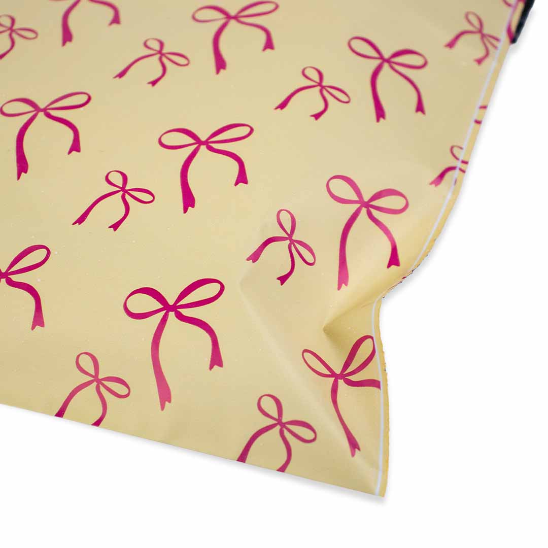 100x verzendzakken Bows Yellow Small