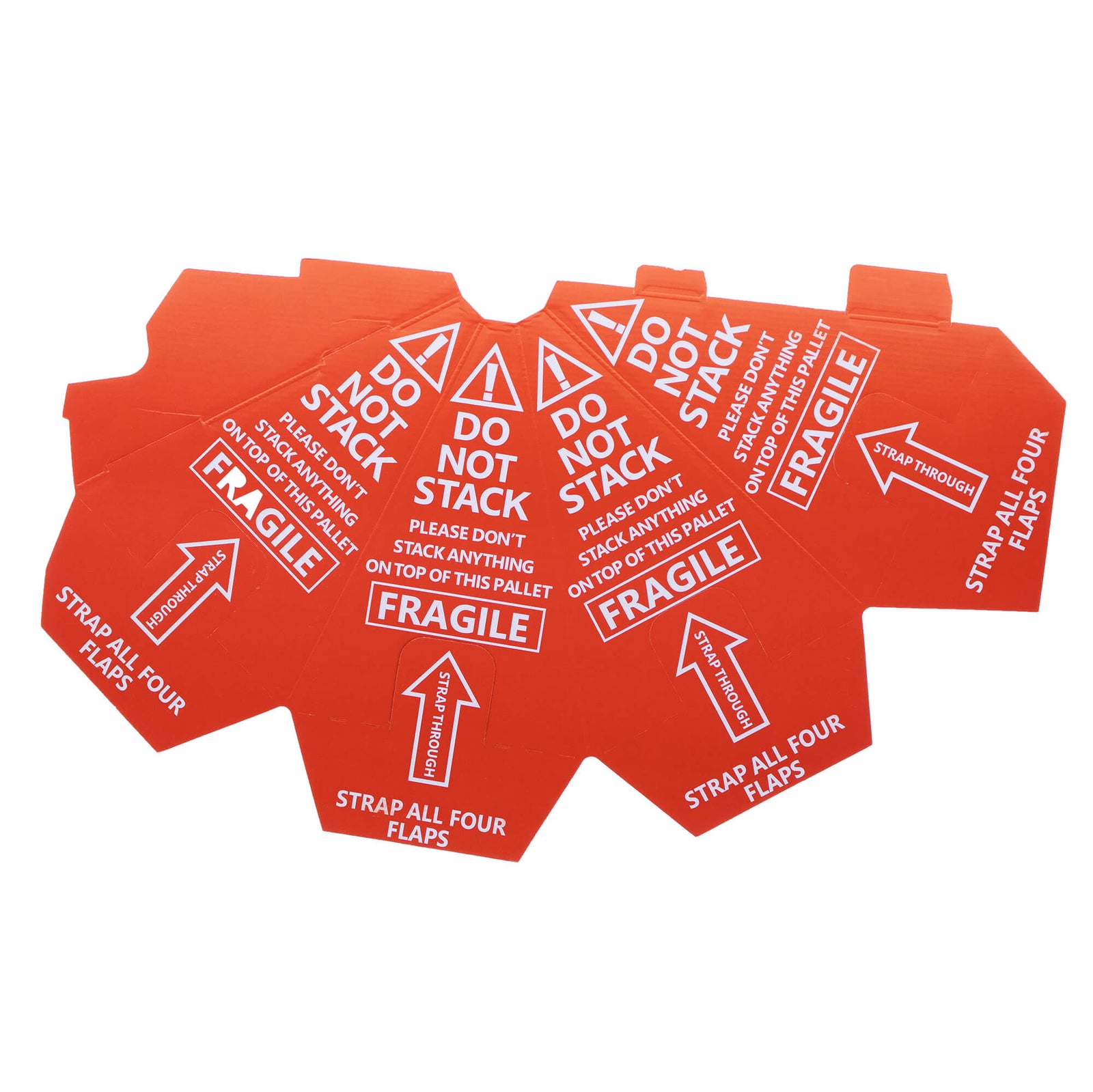 Pallet/Anti-stapelhoedje karton 5 talen rood