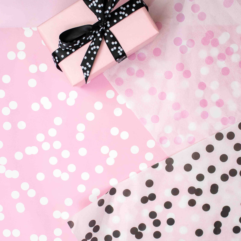 Vloeipapier 50x70cm Dots Roze