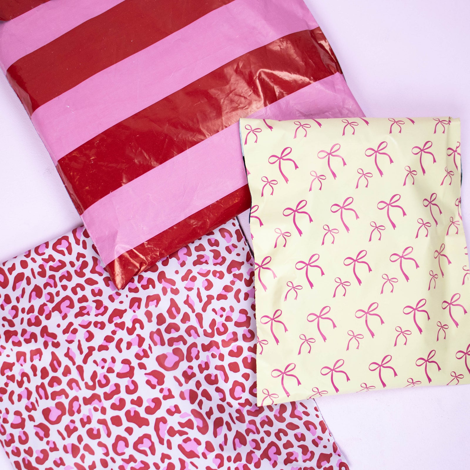 100x verzendzakken Leopard Pink XL