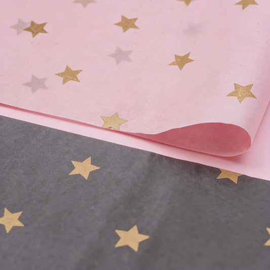 Vloeipapier 35x50cm Black Stars Gold