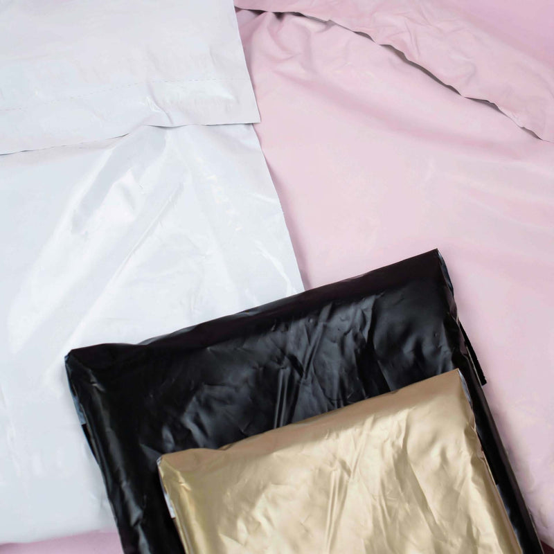Roze verzendzakken bedrukken Medium