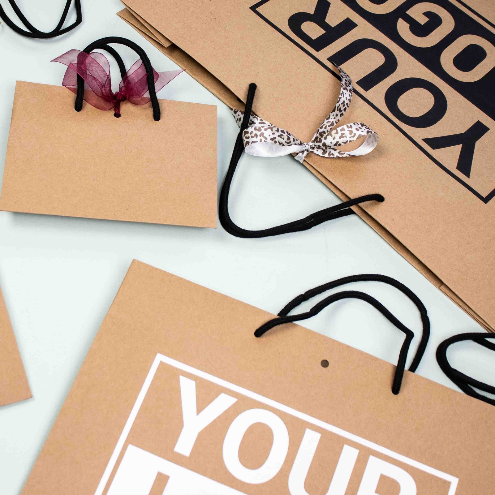 10x cadeautasjes Bruin A3
