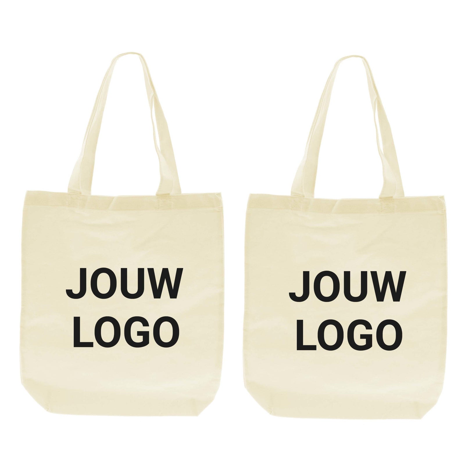 Katoenen tas bedrukken 38x42+10cm Ecru - Spoed