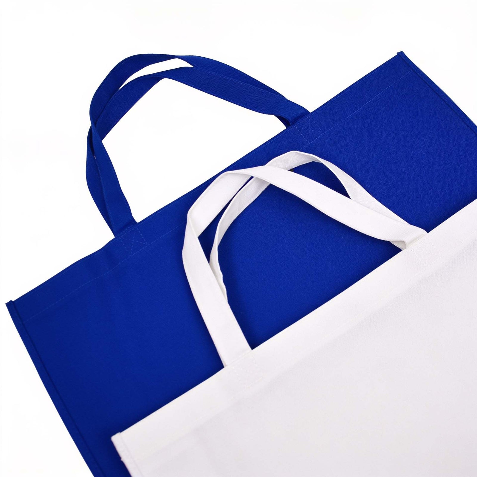 10x non woven tassen Wit