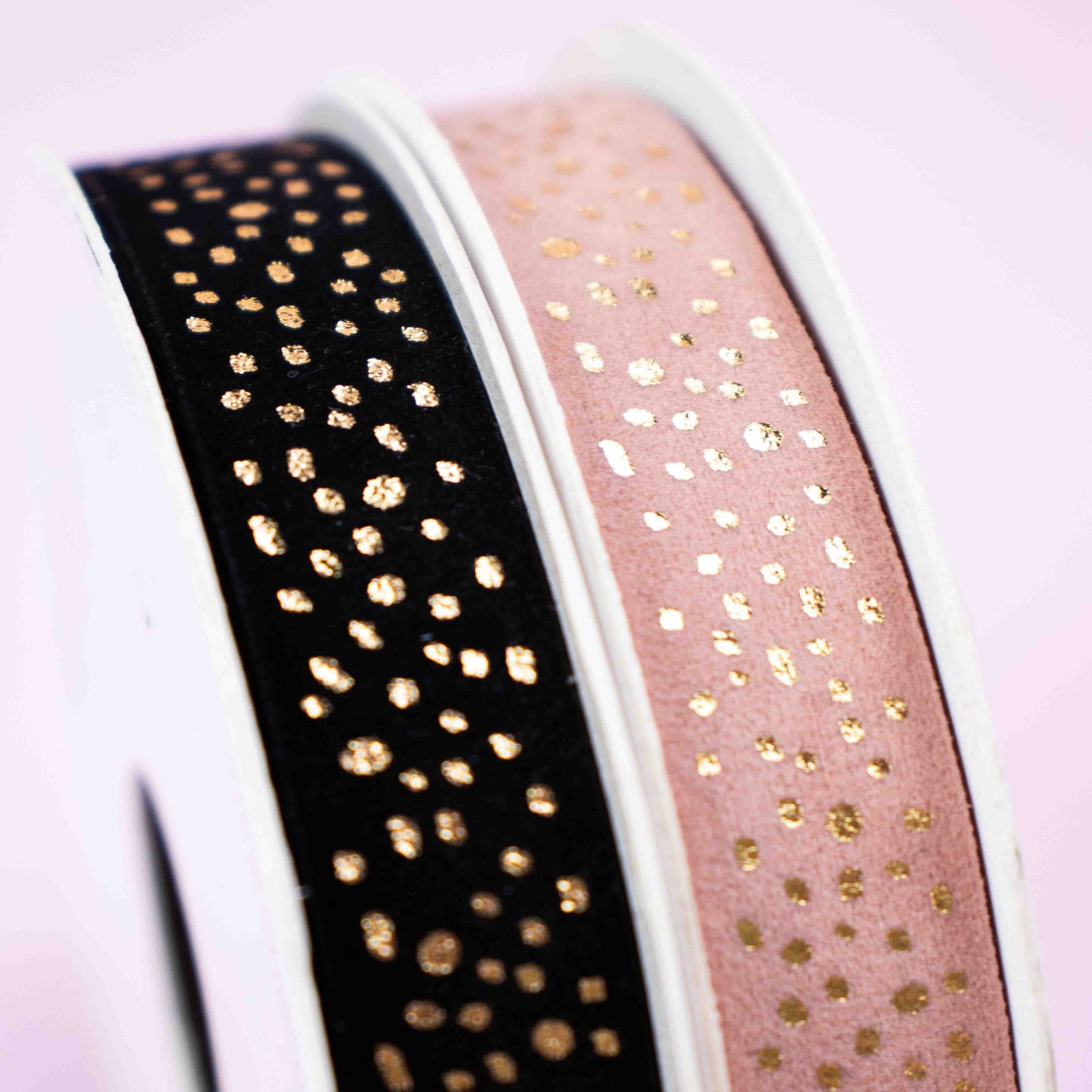 Cadeaulint Dotty Zwart 15mm x 5m