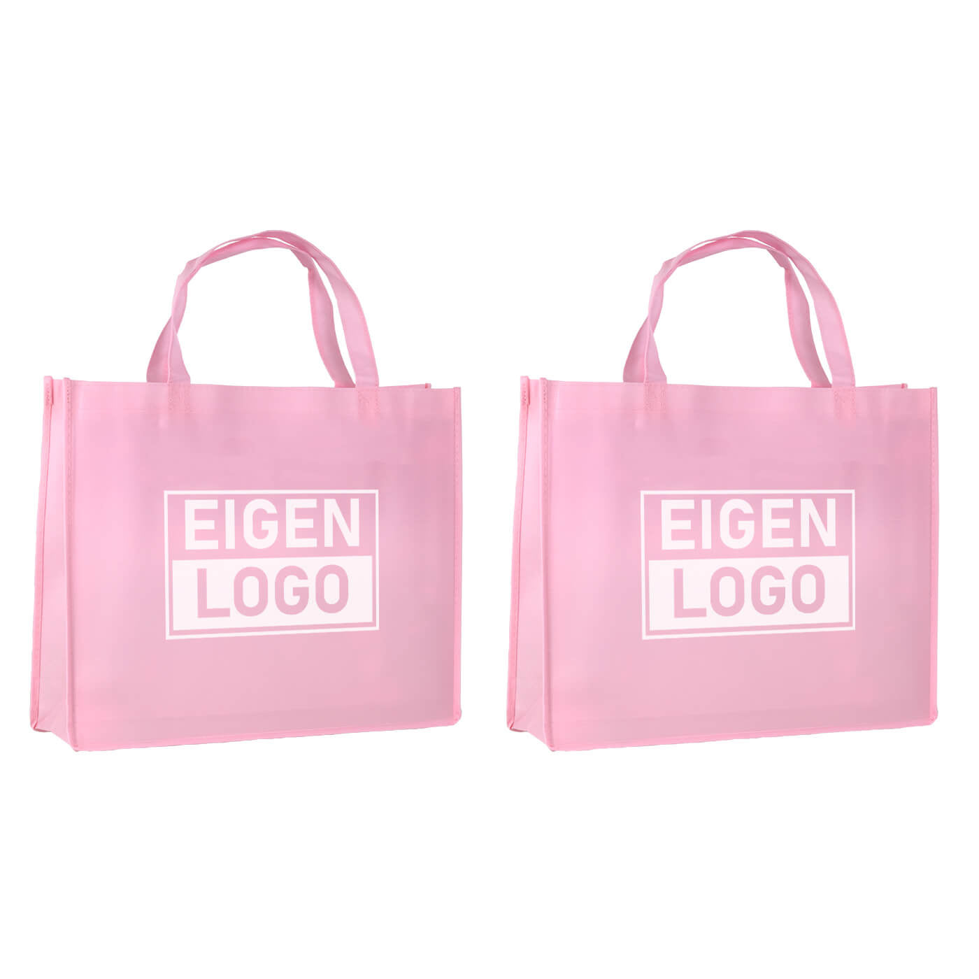 Shopper bedrukken Pink Lavender non woven 42x12x35cm