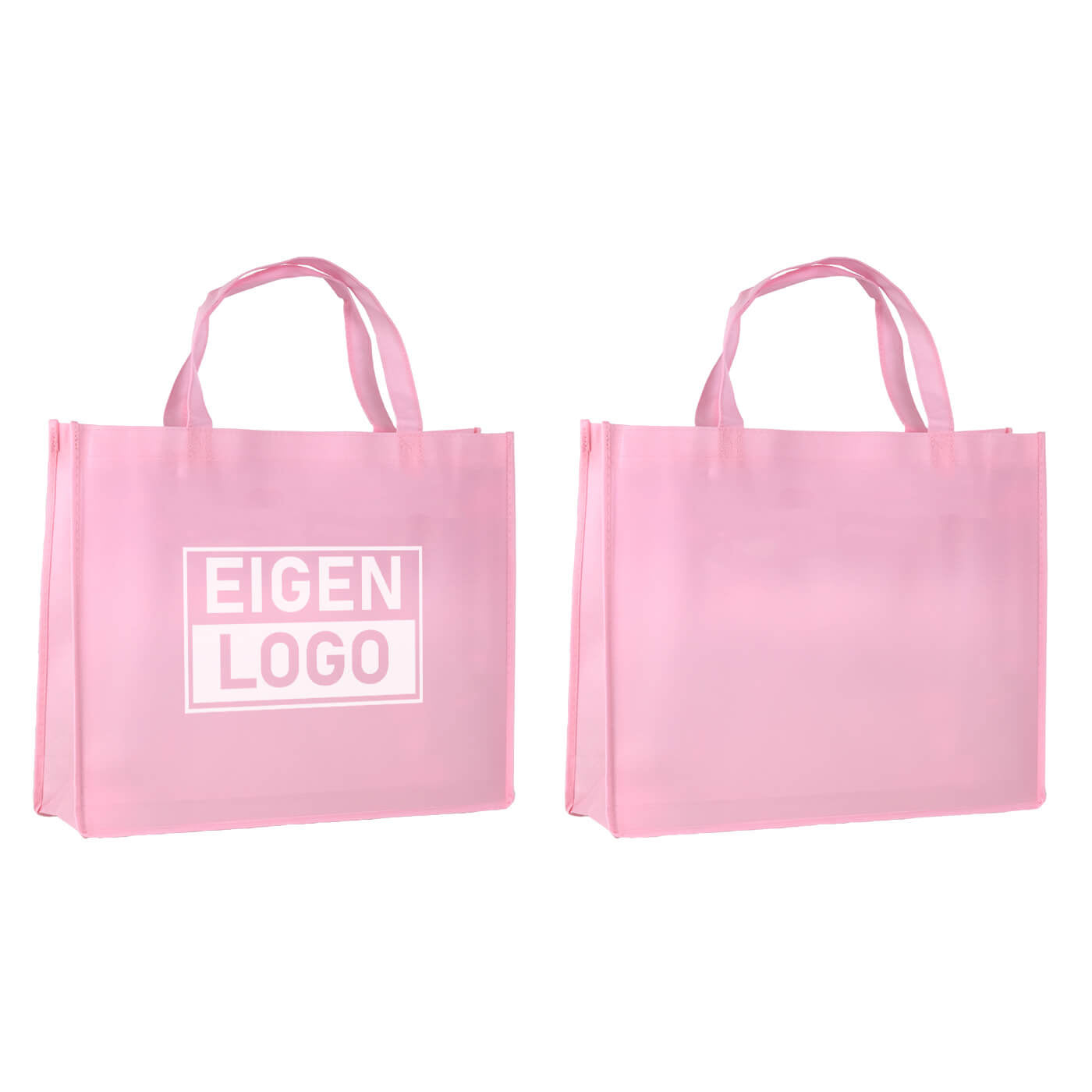 Shopper bedrukken Pink Lavender non woven 42x12x35cm