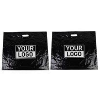 Plastic tassen bedrukken 60x51+2x4cm zwart