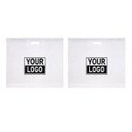 Plastic tassen bedrukken 60x51+2x4cm wit