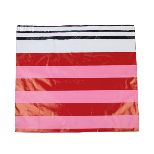 100x verzendzakken Stripes Pink XL