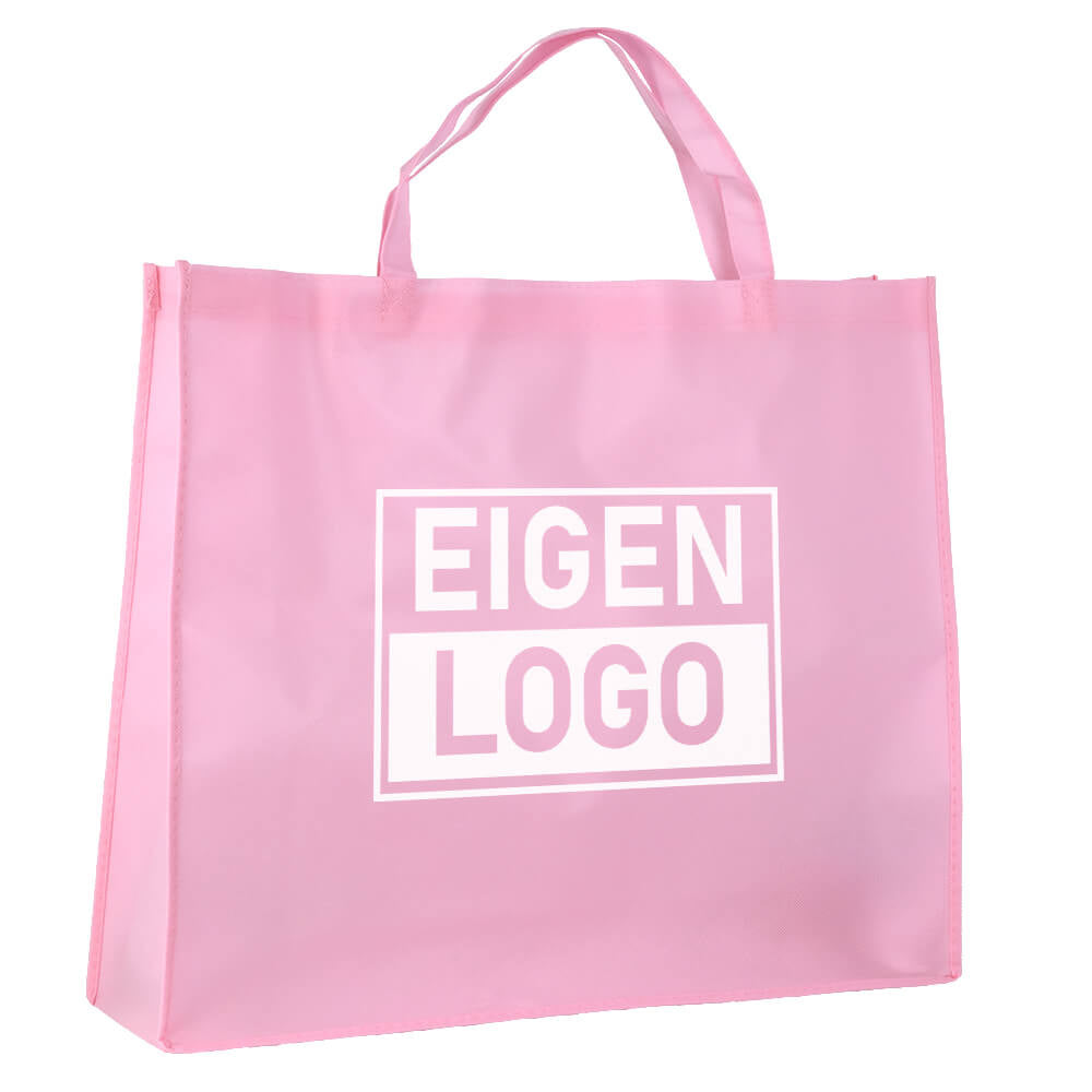 Shopper bedrukken Pink Lavender non woven 54x14x45cm