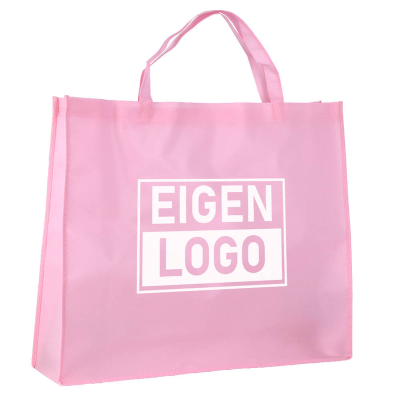 Shopper bedrukken Pink Lavender non woven 54x14x45cm