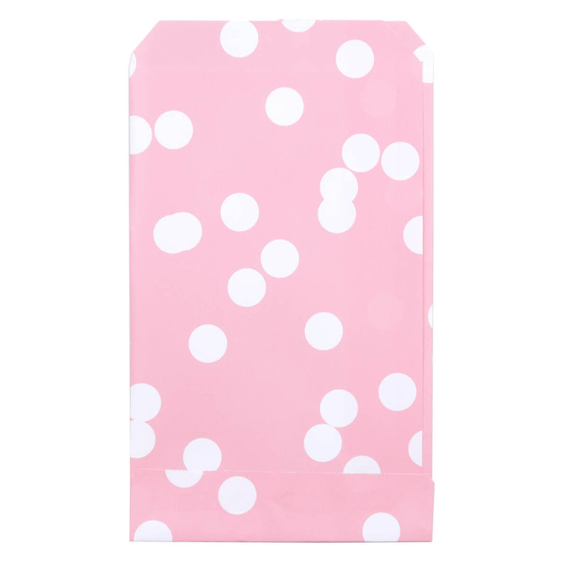 200x Papieren Zakjes Dots Roze 12x19cm
