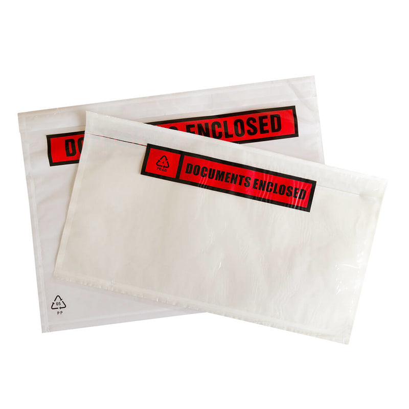 1000x Paklijstenveloppen "Documents Enclosed" A6