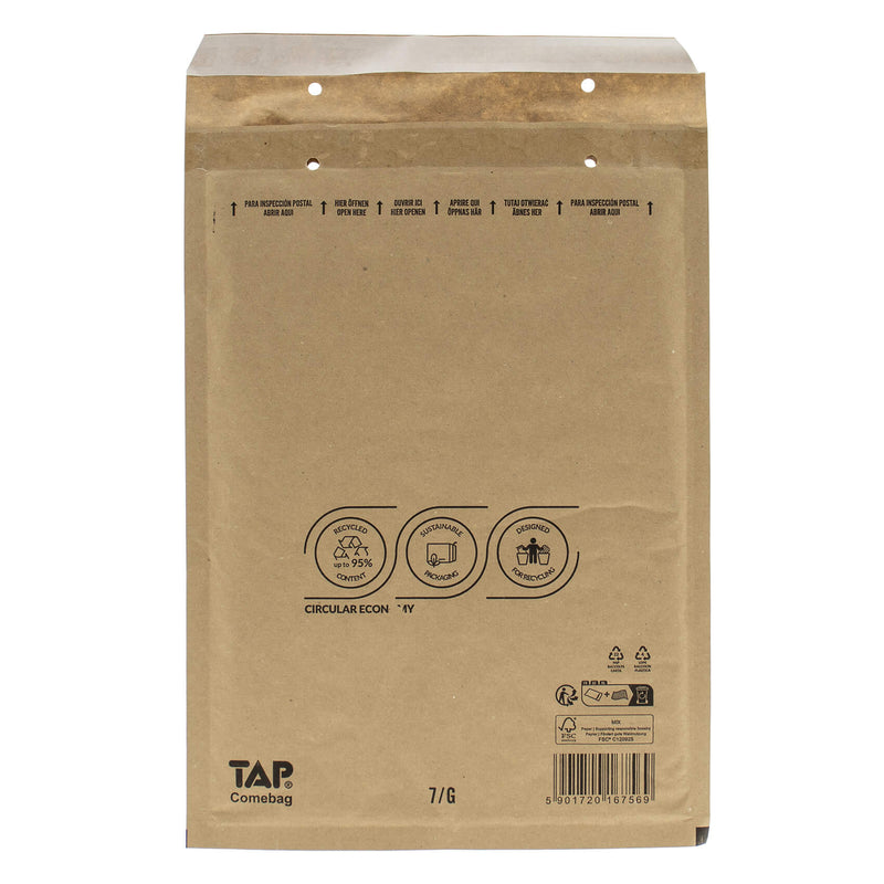 100x bubbel envelop G Bruin A4 binnenmaat 23x33cm