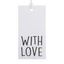 50x Cadeaulabels 'With love' Wit