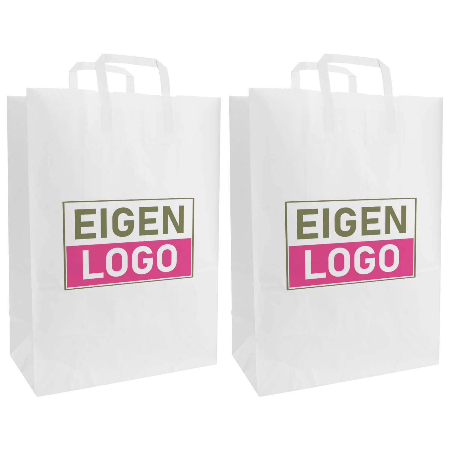 Budget papieren tas 32x13x41cm (A3)- Logo bedrukking