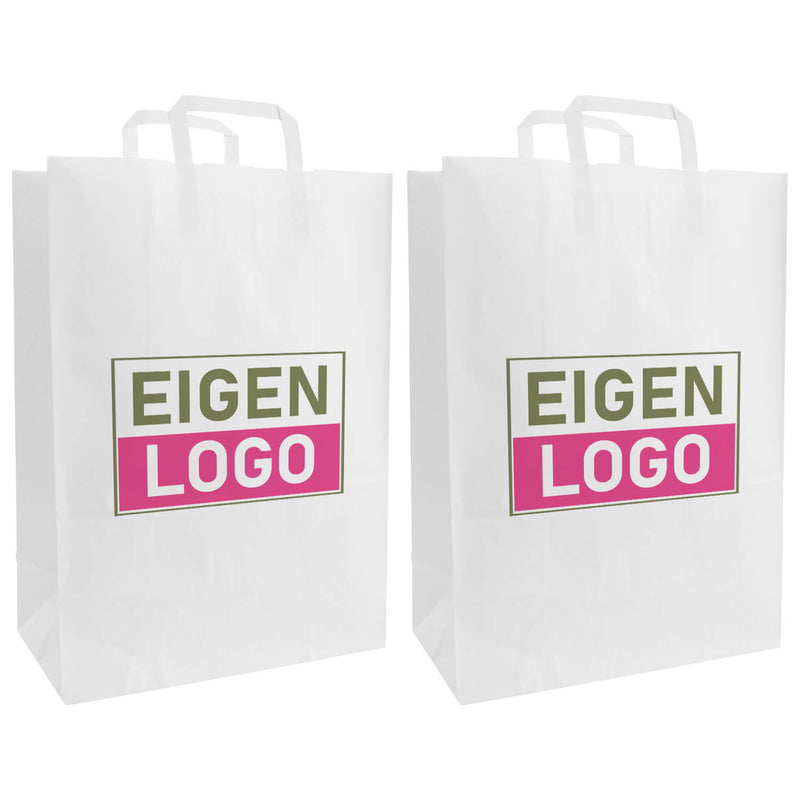 Budget papieren tas 32x13x41cm (A3)- Logo bedrukking