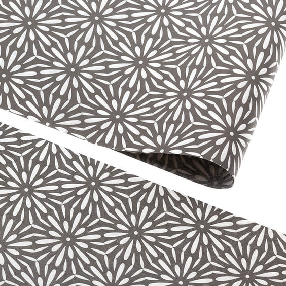 Vloeipapier 35x50cm Flower Power Zwart