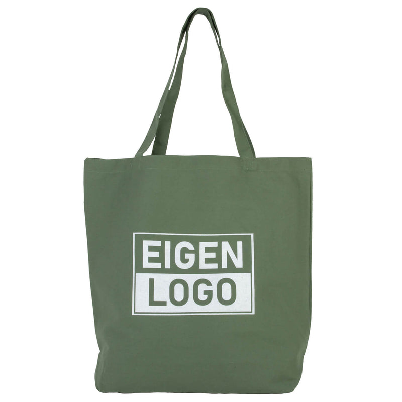 Katoenen tas bedrukken 54x48+14cm Groen - Spoed