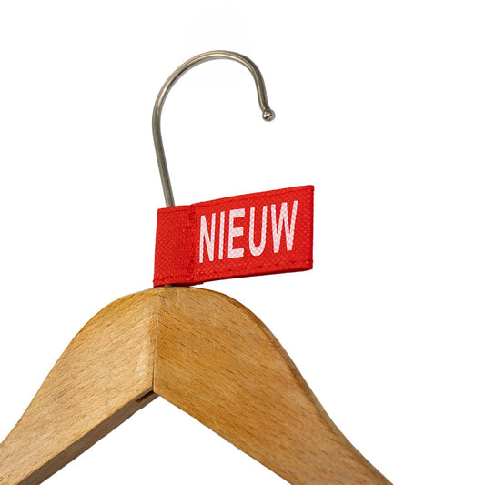 50x Kledinglabel 3x6cm - NIEUW rood