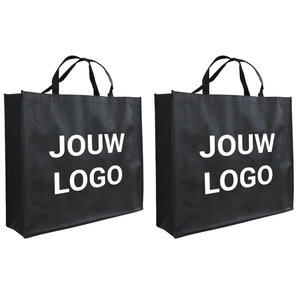 Shopper bedrukken Zwart non woven 54x14x45cm - Spoed