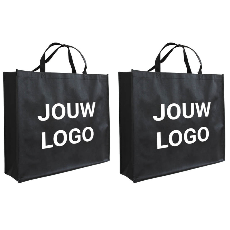 Shopper bedrukken Zwart non woven 54x14x45cm - Spoed