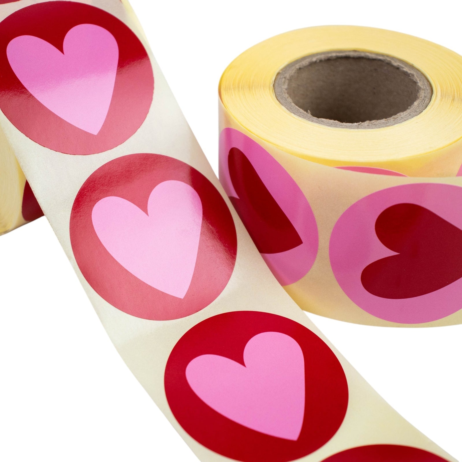500x sticker 'Heart' Roze-Rood 50mm