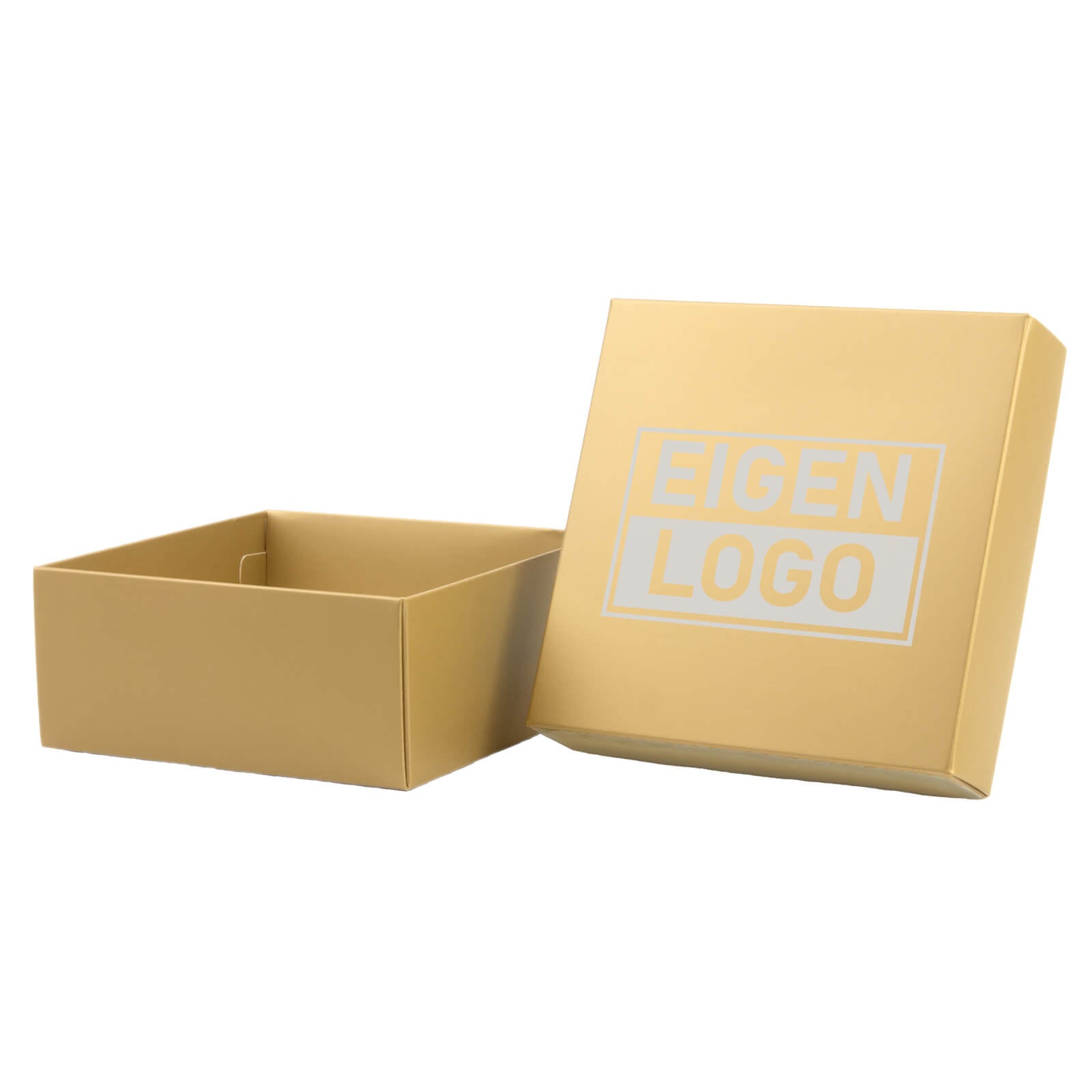 Geschenkdoos bedrukken Goud 125x125x55mm
