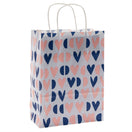 50x papieren tasjes Happy Hearts A5