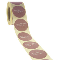 500x sticker 'Met liefde verpakt' Roze 40mm