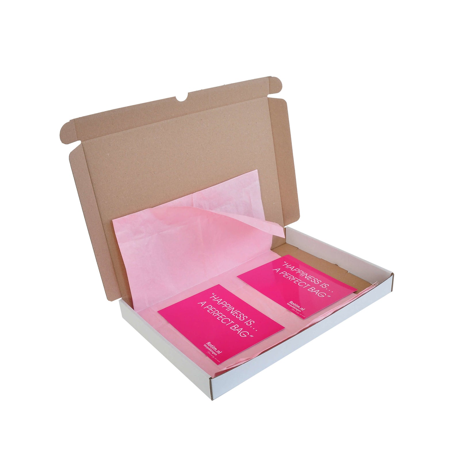 Brievenbusdozen  bedrukken met NEON - Wit A4