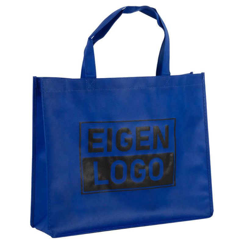 Shopper bedrukken Dark Blue non woven 42x12x35cm - Spoed
