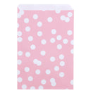 200x Papieren Zakjes Dots Roze 17x25cm