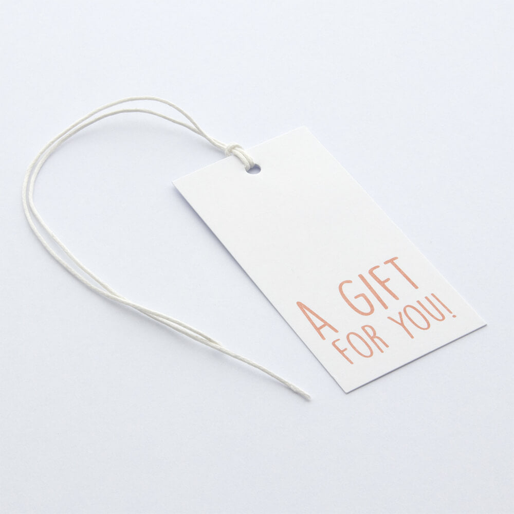 50x Cadeaulabels 'A gift for you' Wit-Roze