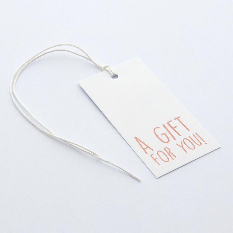 50x Cadeaulabels 'A gift for you' Wit-Roze