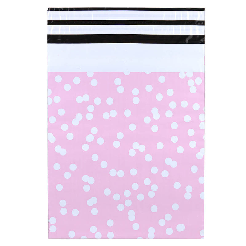 100x verzendzakken Dots Roze Medium