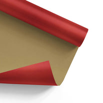 Inpakpapier Rood + Goud 30cm x 200mtr