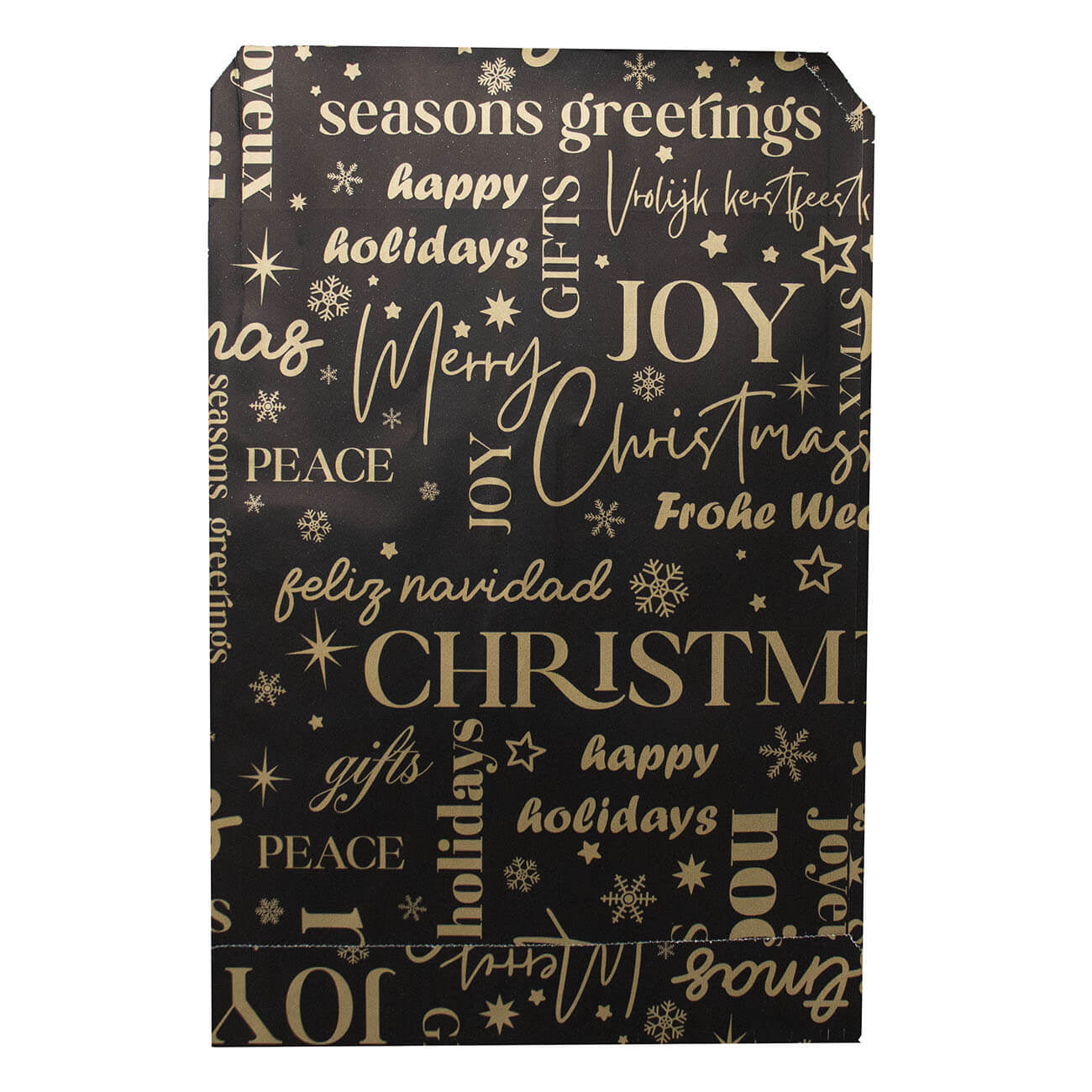 200x Papieren Zakjes Christmas International 17x25cm