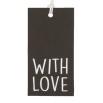 50x Cadeaulabels 'With love' Zwart
