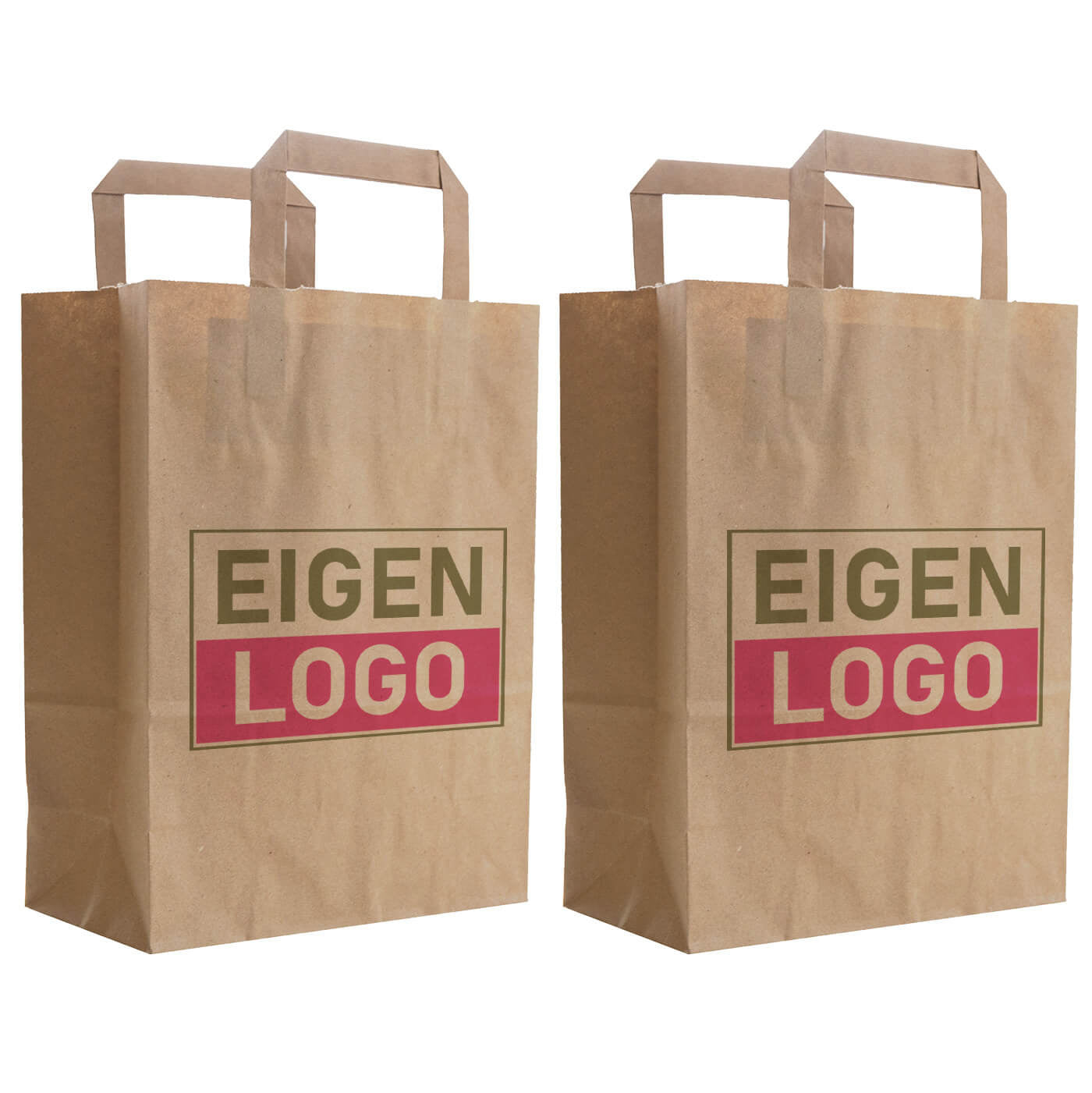 Budget papieren tas 22x12x29cm - Logo bedrukking