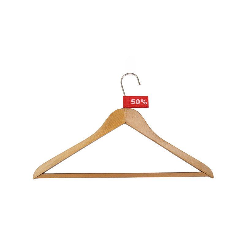 50x Kledinglabel 3x6cm - 50% rood