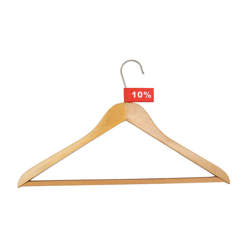 50x Kledinglabel 3x6cm - 10% rood