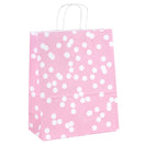 50x papieren tasjes Dots Roze A4