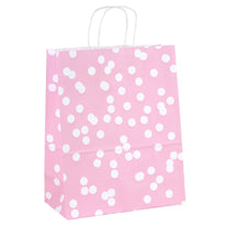 50x papieren tasjes Dots Roze A4